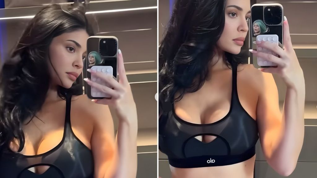 Kylie Jenner’s Sheer Crop Top Moment for Alo Steals Spotlight