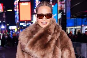 Rita Ora Braves NYC Winter in Tods Fur Coat & Boots