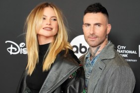 Adam Levine with his wife