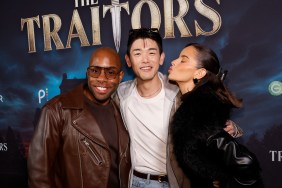 Monet X Change, Eric Nam, and Maura Higgins posing at The Traitors premiere