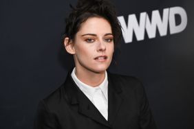 Kristen Stewart Models Bold Shirt & Sheer Tights for Architectural Digest